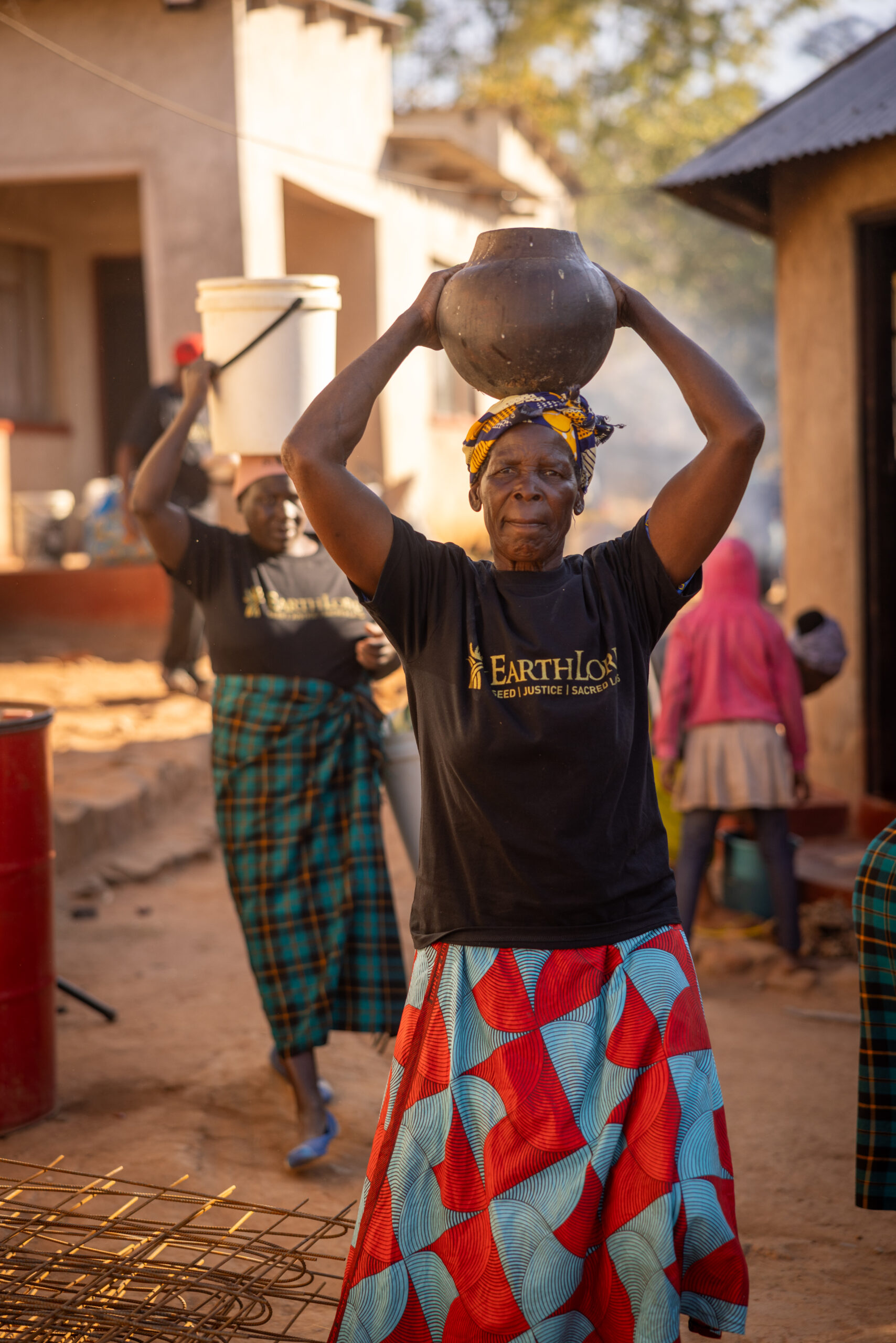 Threshing millet in Bikita, Zimbabwe